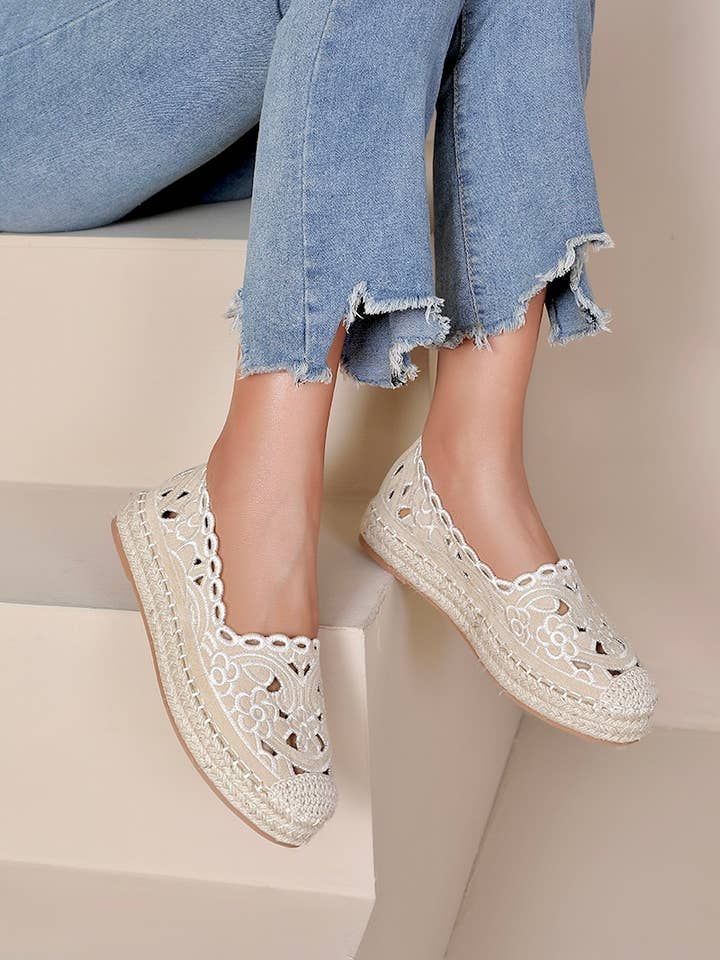 Joia Paris - Venta al por mayor Calzado plano - Mujer - Alpargatas planas estilo vaquero cómodas H8-868