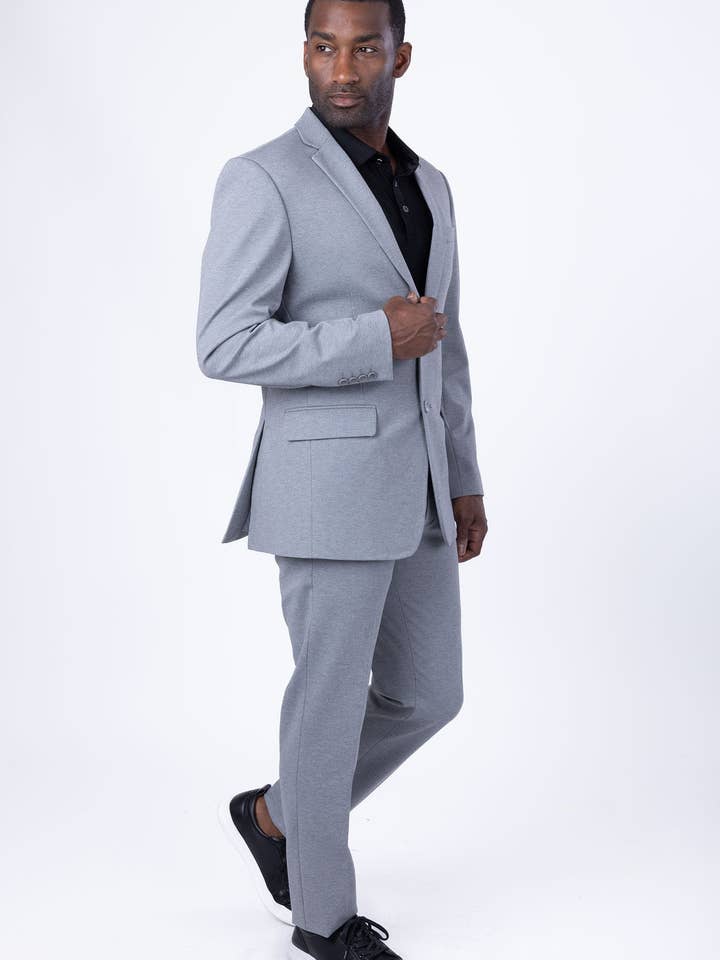 BARABAS - Venta al por mayor Chaqueta de vestir - Hombre - Traje Casual Mate con Solapa de Muesca Cepillada para Hombre 3SU0235