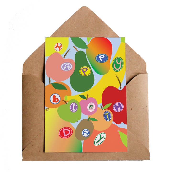 Lottie Hall Studio - Wholesale Birthday Card - Birthday Fruits