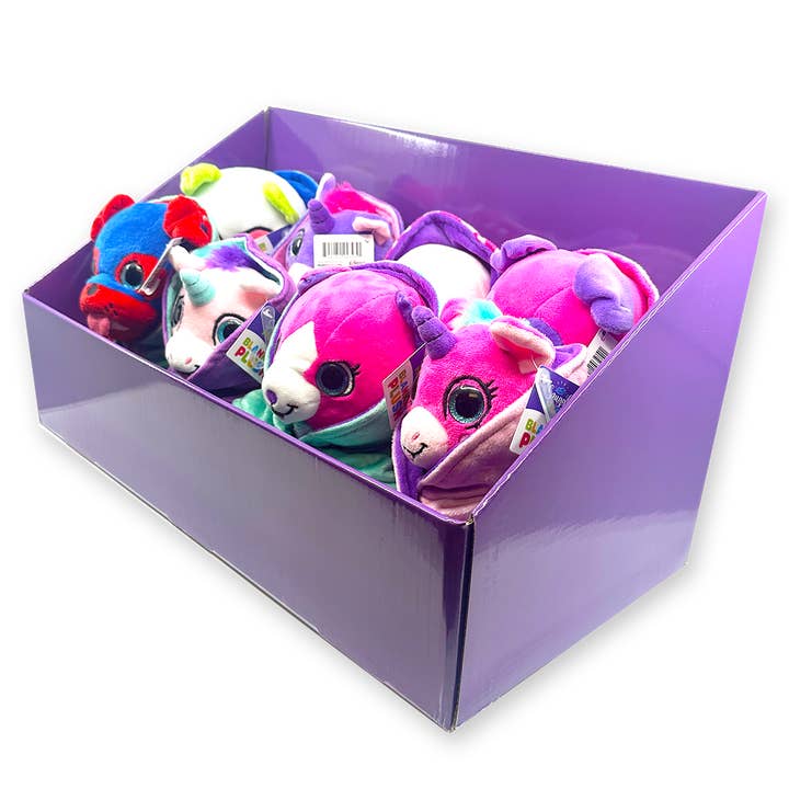 Novelty Brands - Wholesale Stuffed/Plush Toy - Kids & Baby - Kids Blanket & Plush Animal Assortment- 8/Display