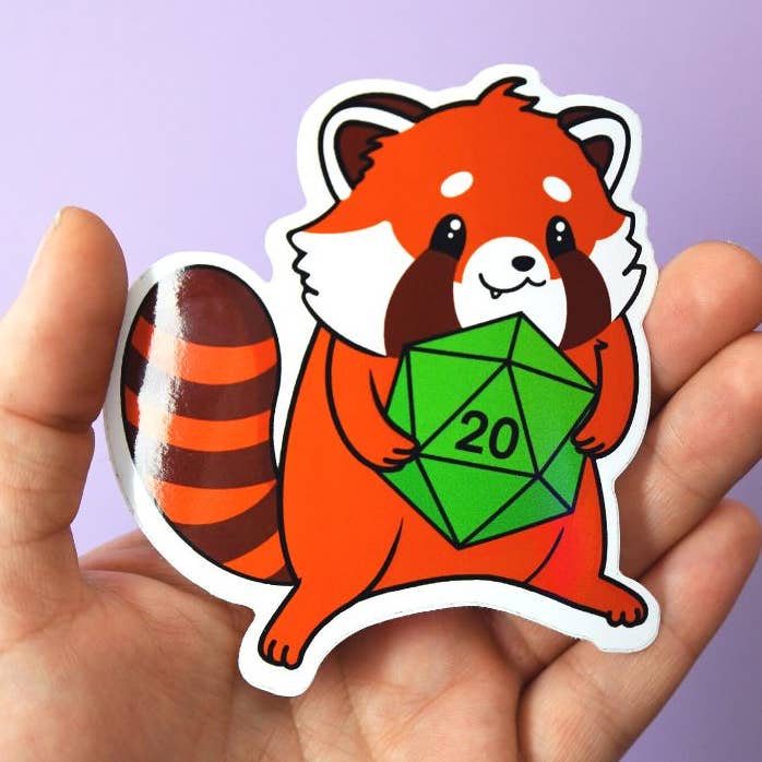 Red Panda Familie-klistermærke for engroshandel hos Mythical Studios