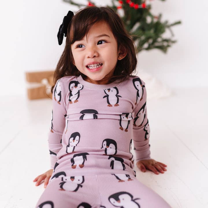 Kiki + Lulu - Wholesale Sleepwear Set - Kids - Next Top Waddle Waffle Knit Kids Pajamas