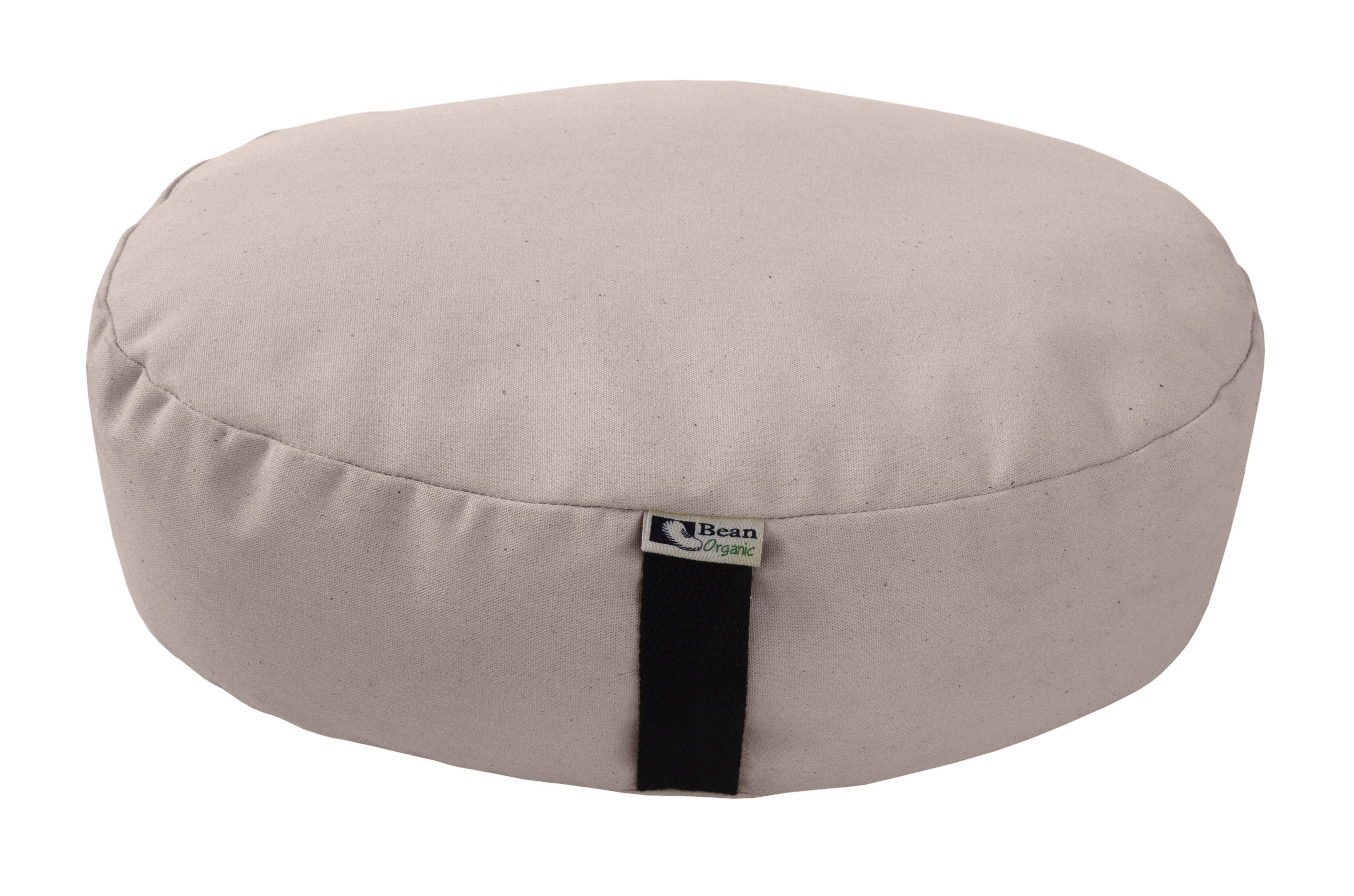 Bean Products - Wholesale Meditation Supplies - Zafu Organic Cotton Meditation Cushion Round or Oval Organic Buckwheat Hull Fill2