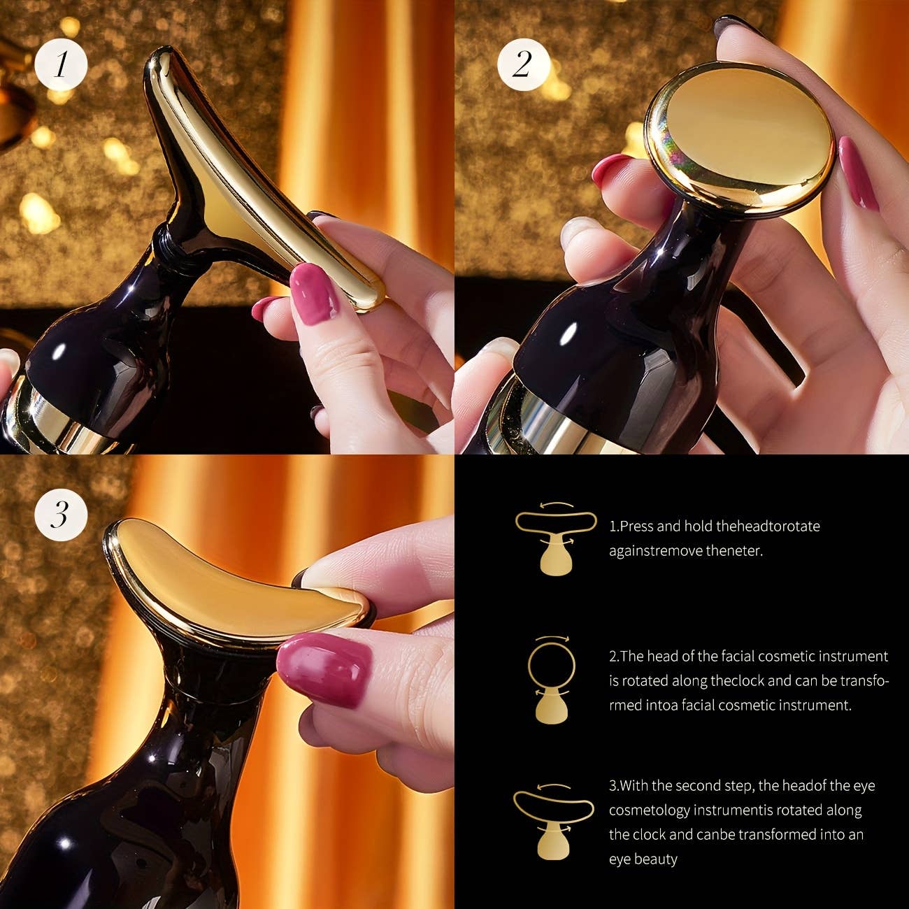 Shop Celino - Wholesale Elektronisch huidverzorgingsapparaat - 3-in-1 Gezichtsmassager en Huidverzorgingsapparaat voor Schoonheid2