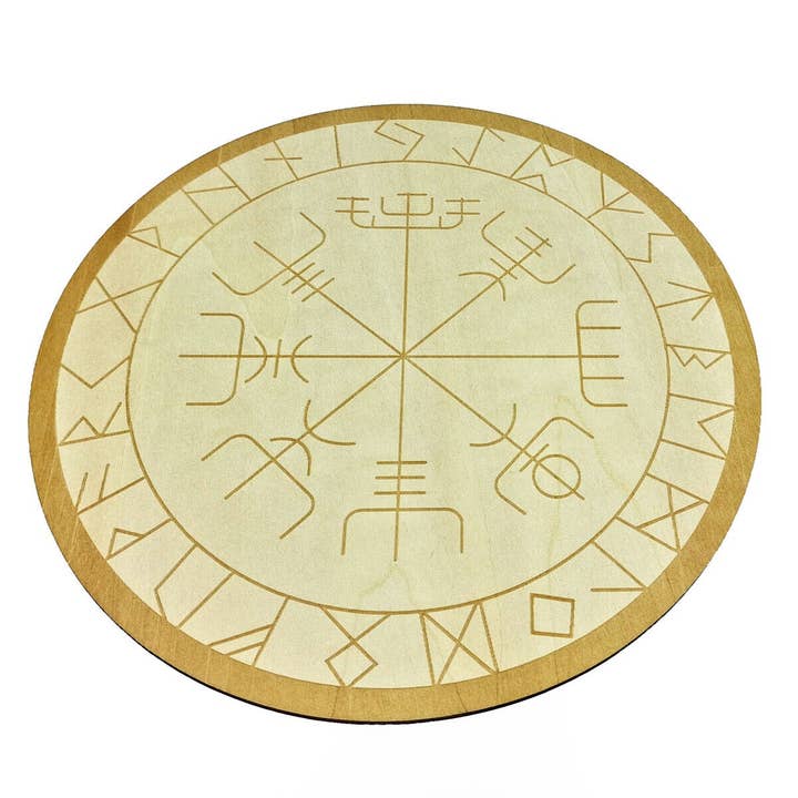 Shamans Crystal - Wholesale Crystal Grid - Crystal Grid Plates Round In Wood, 20cm Wide, Flower of Life28