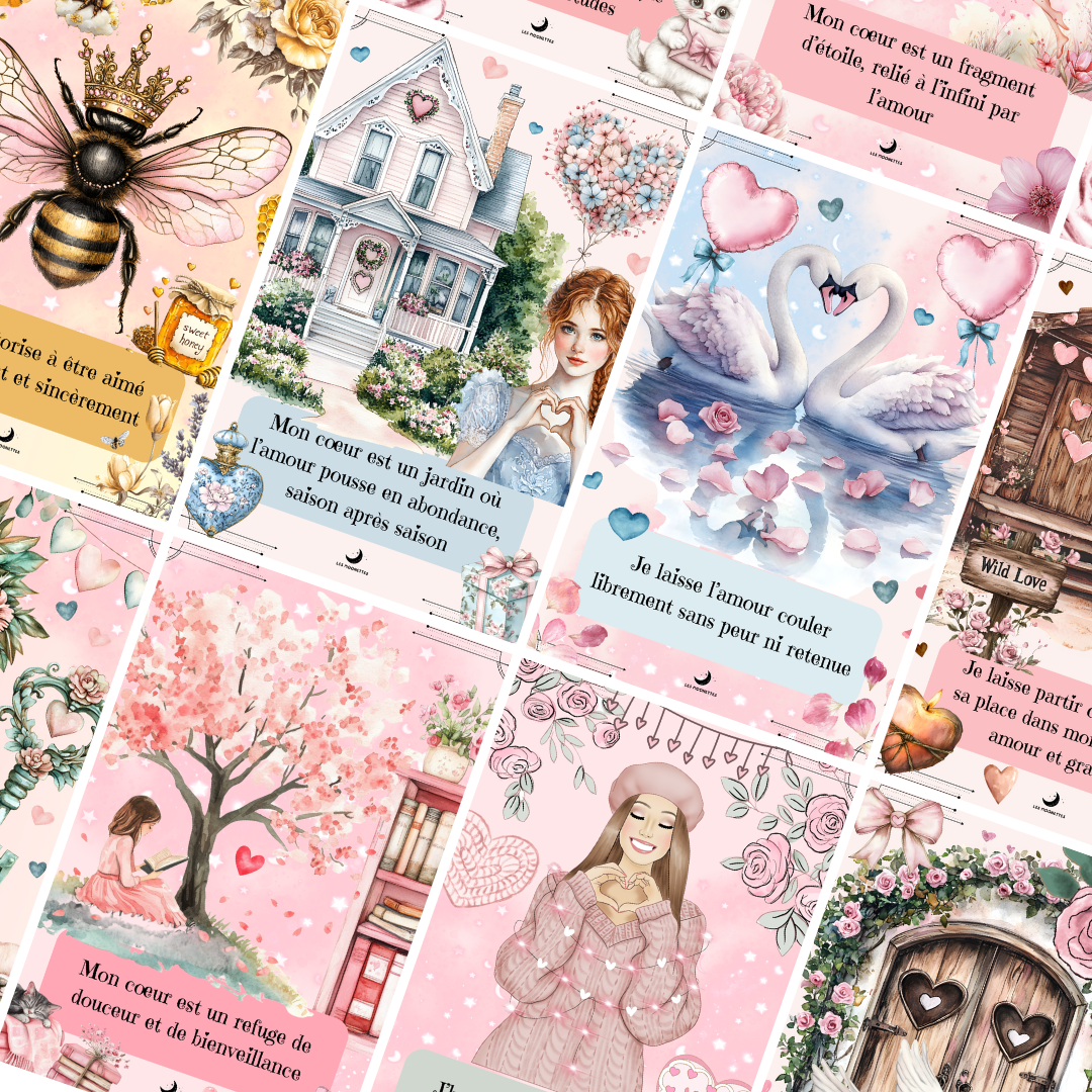 Les Moonettes - Vendita all'ingrosso Tarocchi - 32 Carte di Affermazioni Positive - Incantesimi d’Amore6