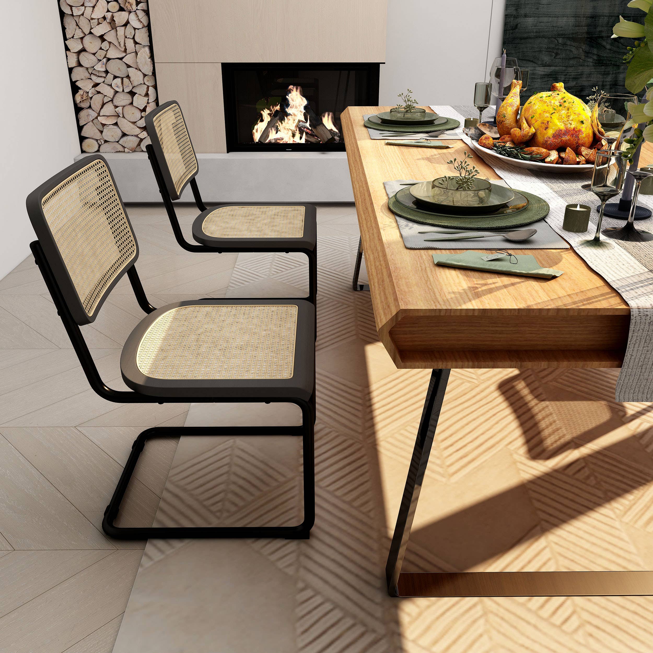 Vertuu Design Inc. – Großhandel Stühle – Auden Esszimmerstuhl, schwarz, mit Rohrlehne (Min/2)11