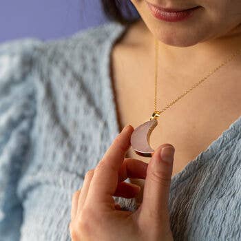 Lucent Studios Ltd - Wholesale Pendant/Charm Necklace - Crescent Moon Gold or Silver Plated Necklace4