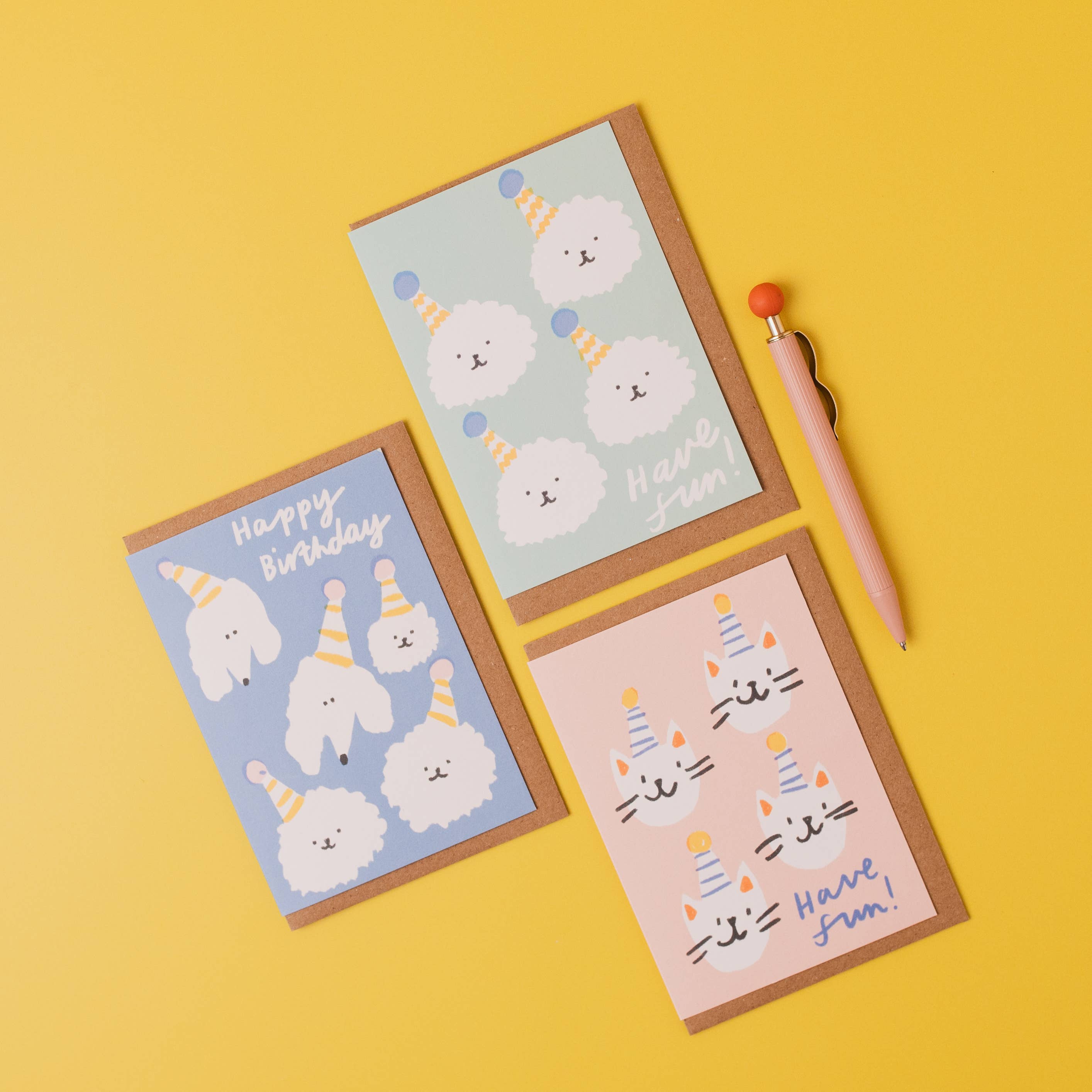 Letterbox Lane - Wholesale Birthday Card - Cute puppies birthday card Poodle birthday card 1