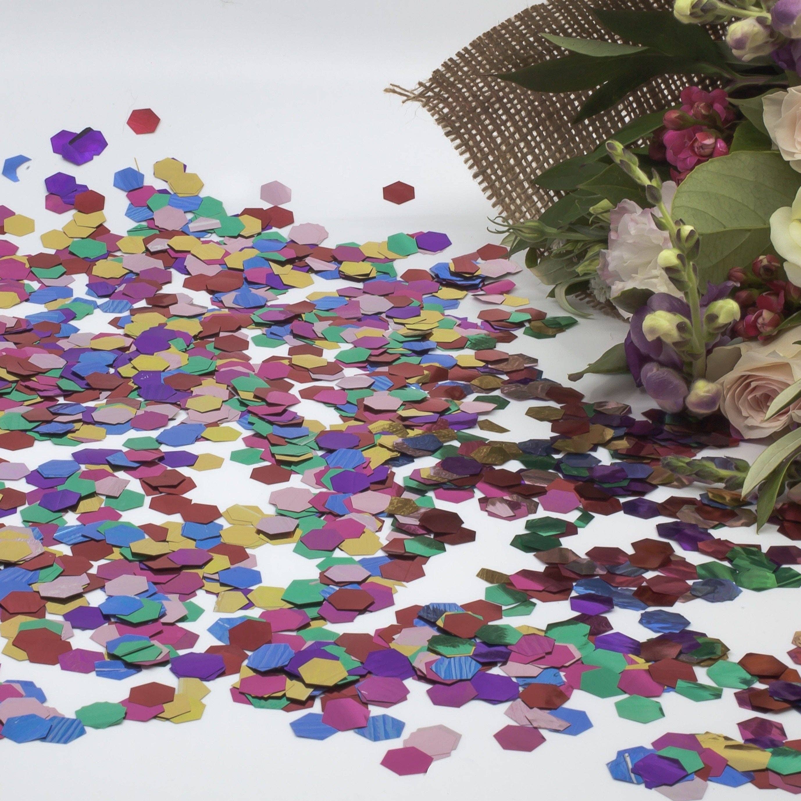 Eco Confetti - Wholesale Confetti - Metallic Eco Confetti - Rainbow0
