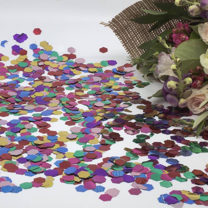 Eco Confetti - Wholesale Confetti - Metallic Eco Confetti - Rainbow