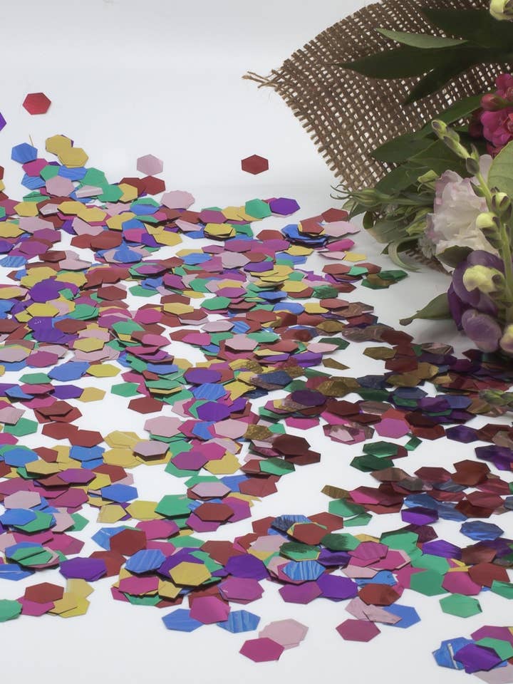 Metallic Eco Confetti - Rainbow for wholesale by Eco Confetti