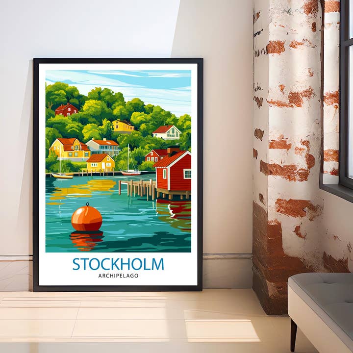 InkNPrintz – wholesale Art print – Stockholm Archipelago Travel Poster Sweden Archipelago Art Stockholm Poster Scenic Archipelago Decor Swedish Nature Art4