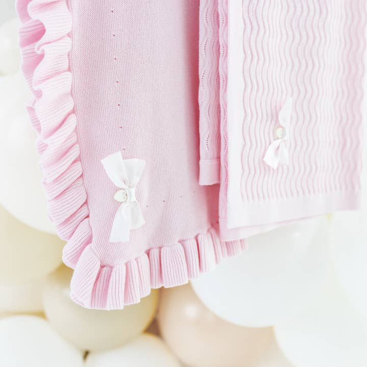 MONSANTO Girls Pink Knitted Blanket for wholesale on Faire1