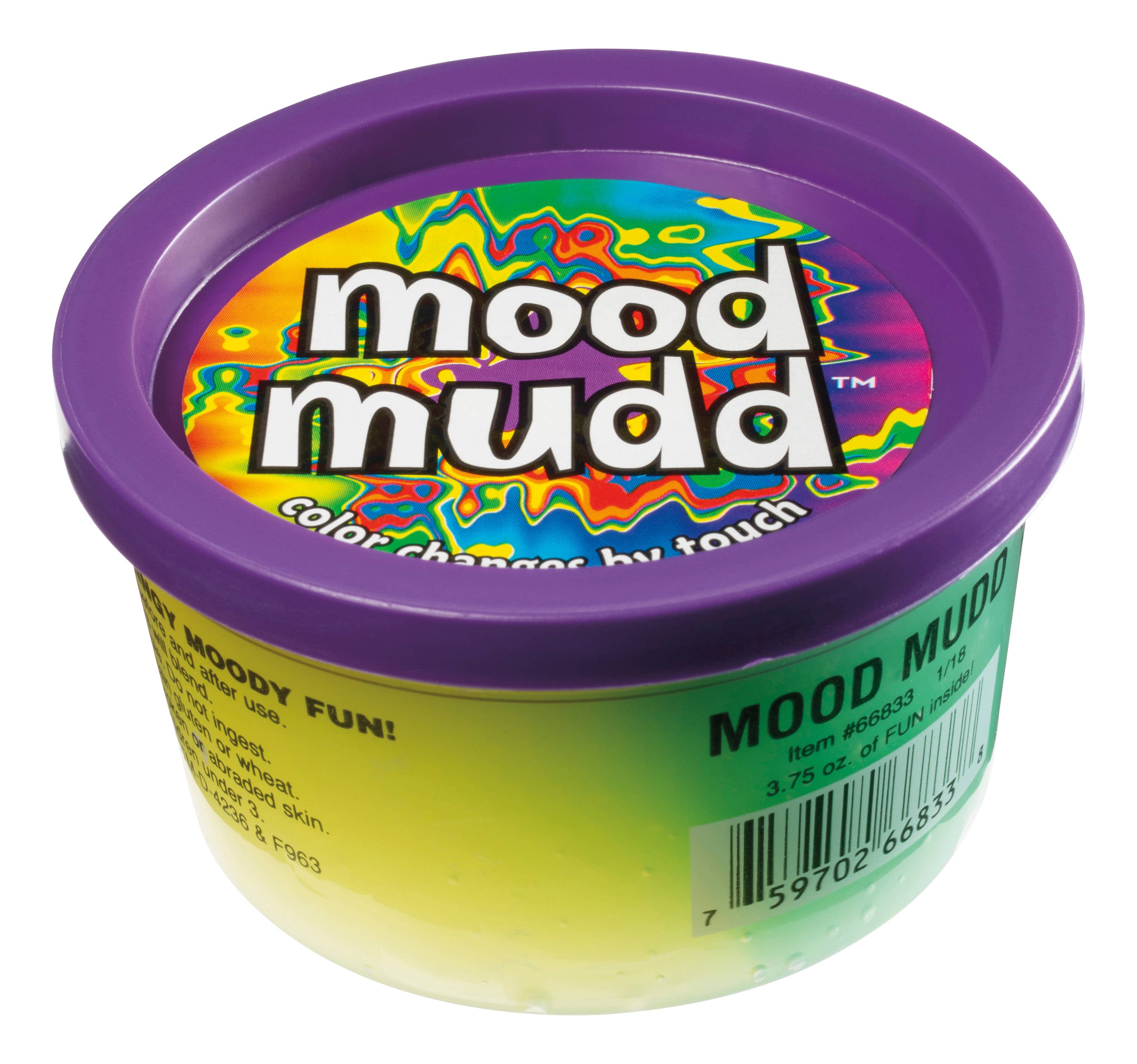 Toysmith - Wholesale Putty/Slime - Kids - Mood Mudd, Soft Dough, Color Changing, 4 oz5
