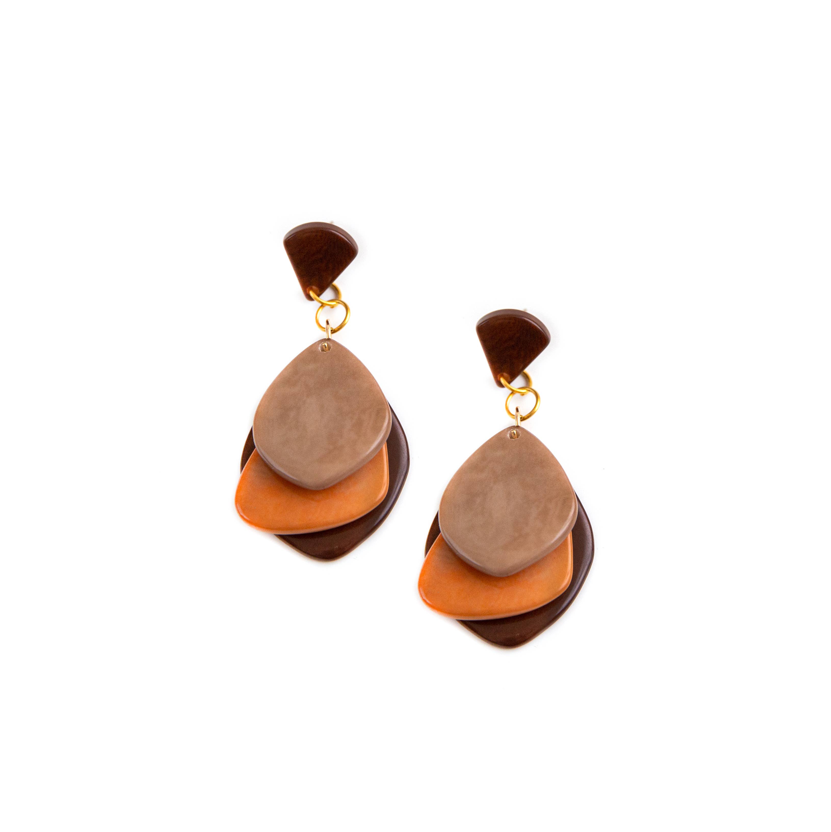 Organic Tagua Jewelry - Wholesale Dangle Earrings - Lauren Earrings1