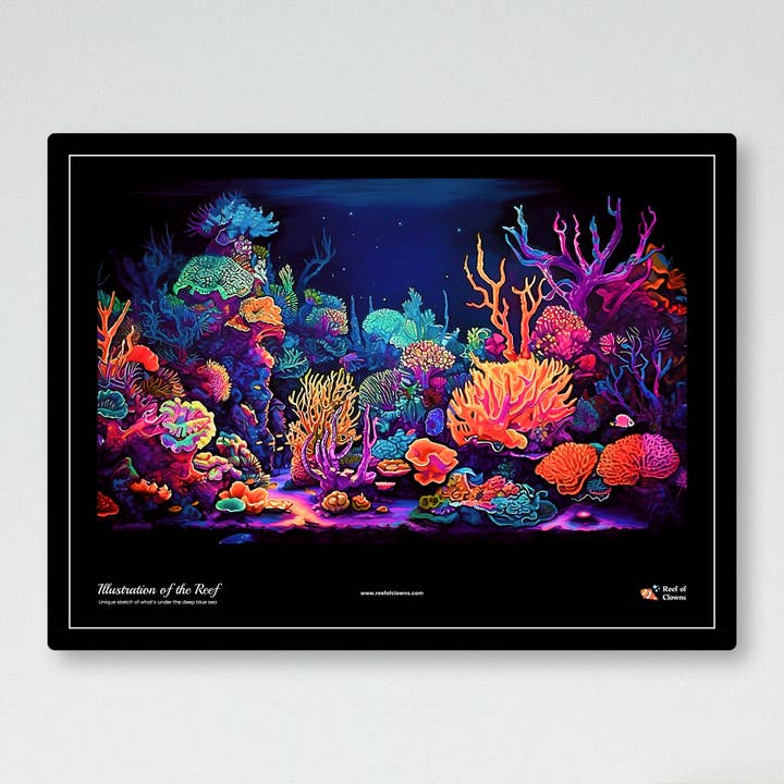 Illustration de la tapisserie Reef UV Blacklight pour la vente par Reef of Clowns