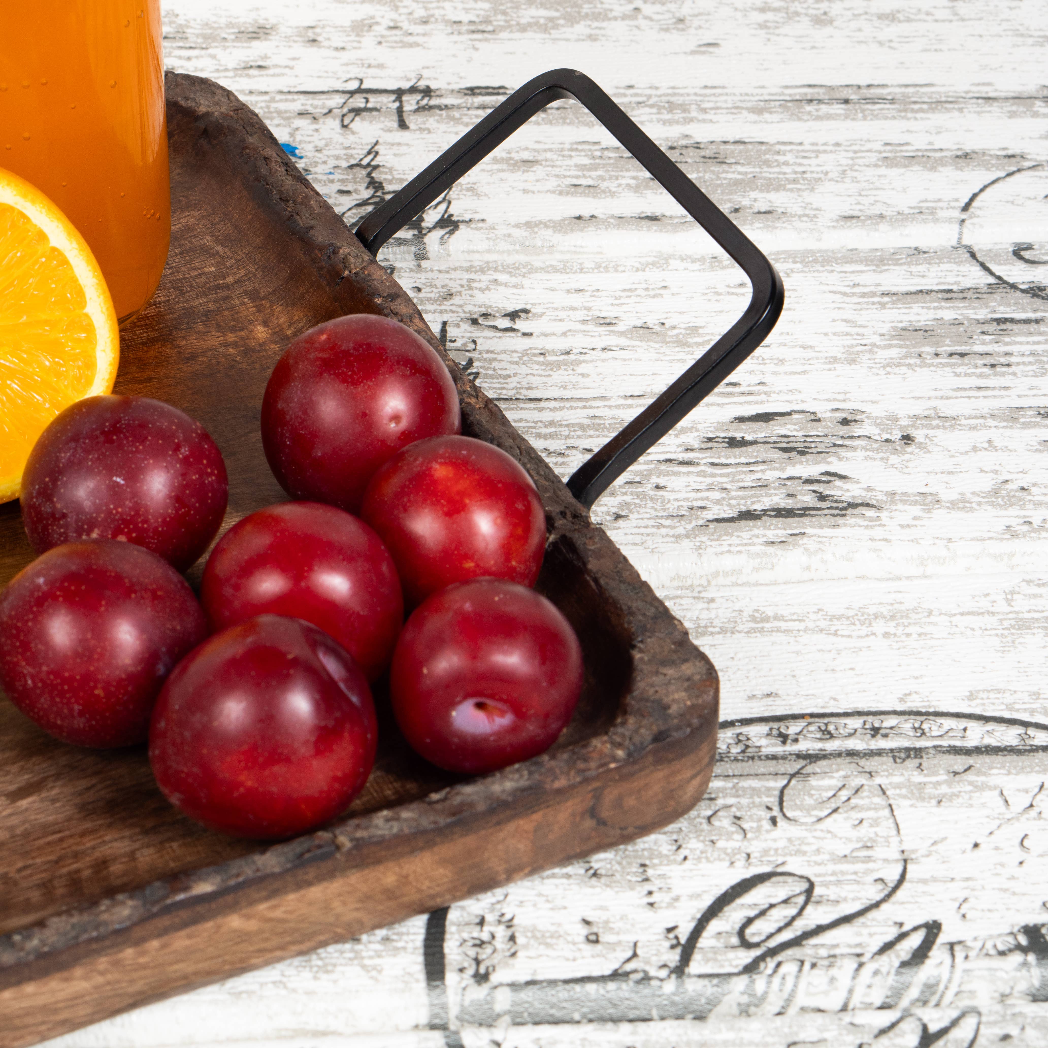 Valor Home Goods - Wholesale Serving Tray - Wood Bark Rectangular Handled Charcuterie Tray7