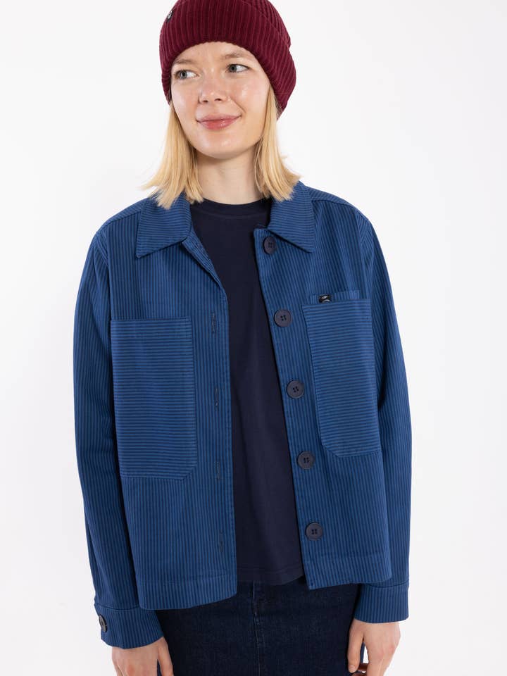 Chaqueta de Lona Elástica Daneprairie Azul Cálido/Azul Marino Oscuro para venta al por mayor de Danefae København
