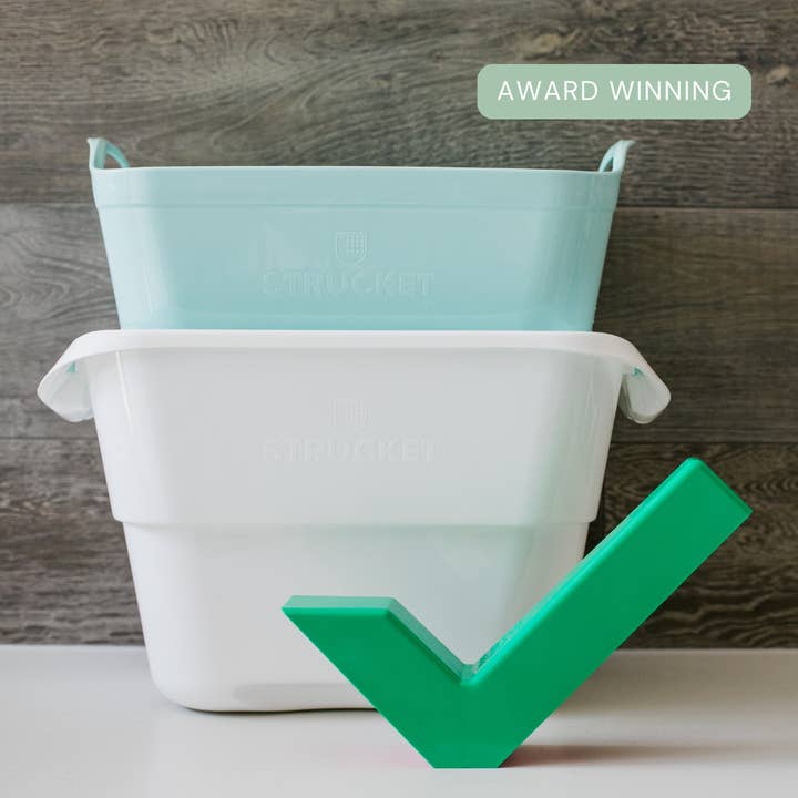 Strucket - Wholesale Laundry Basket - Strucket 19L – 6 Pack Assorted (2 Aqua + 2 Sand + 2 Gray)19