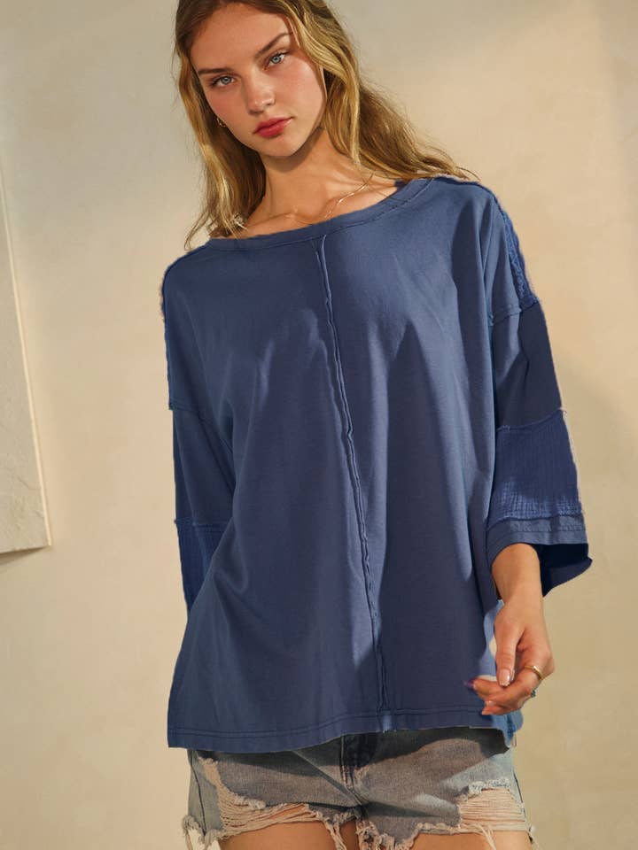 Pullover in tessuto misto lavato con acido per la vendita all'ingrosso da parte di Oddi