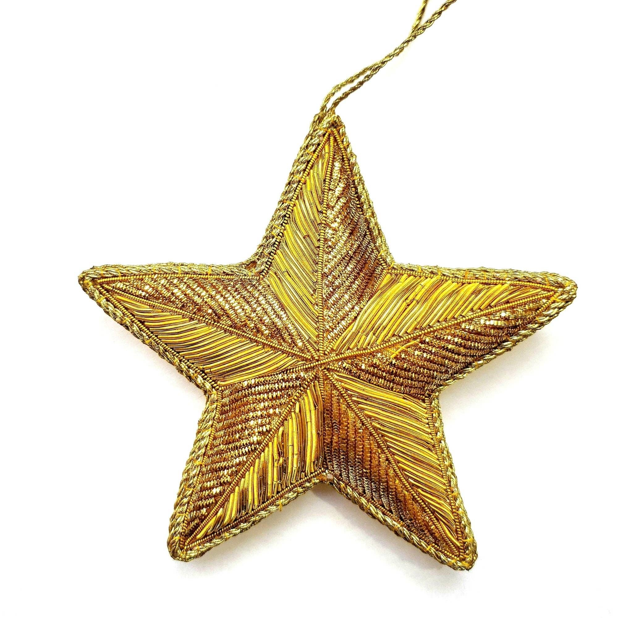 BoutiqueByMariam - Wholesale Ornament - Handmade Gold Star Christmas Ornament, Texas Decor0
