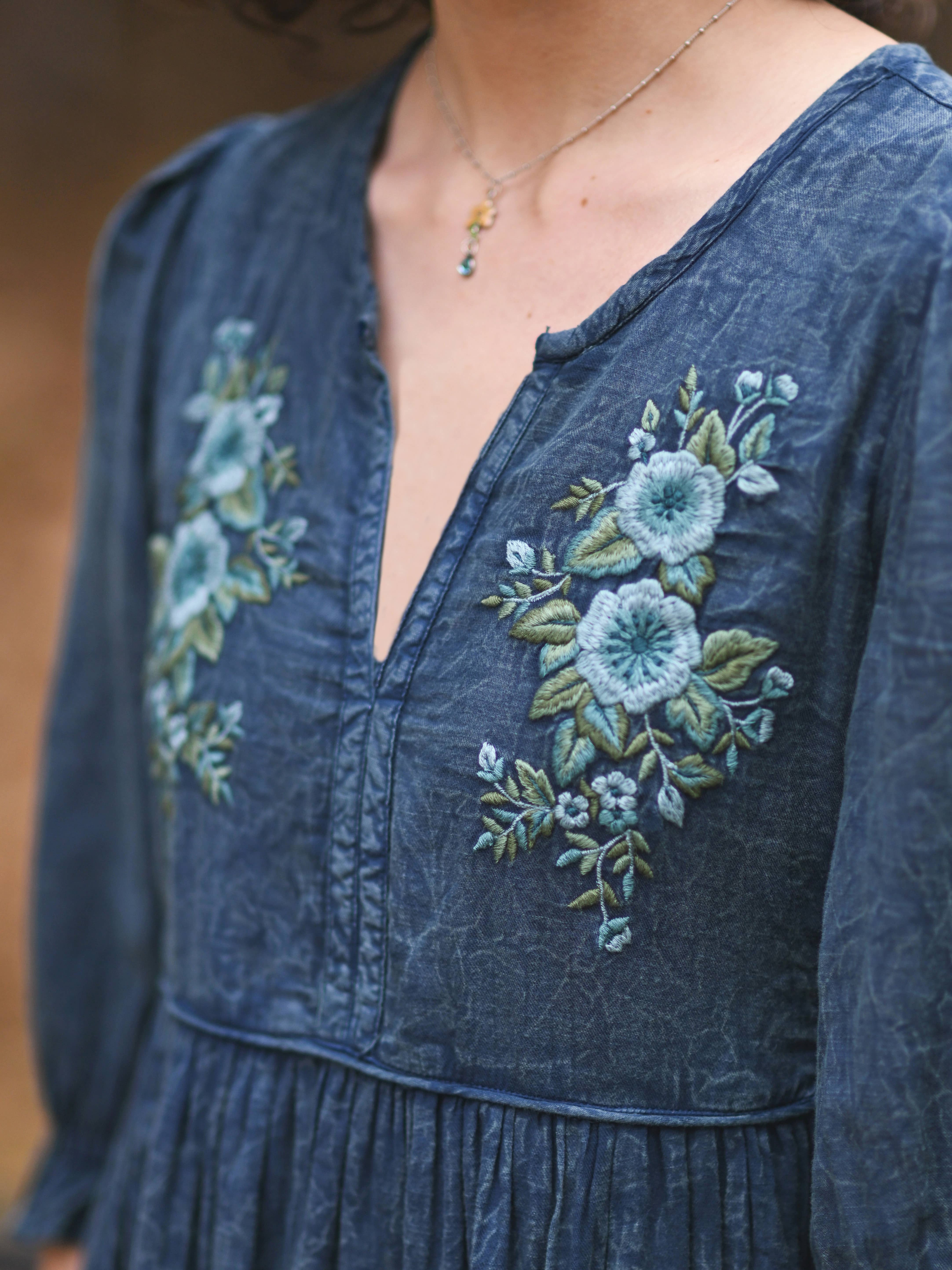 April Cornell Apparel - Wholesale Dress - Women's - Celeste Dress - Dark Teal1