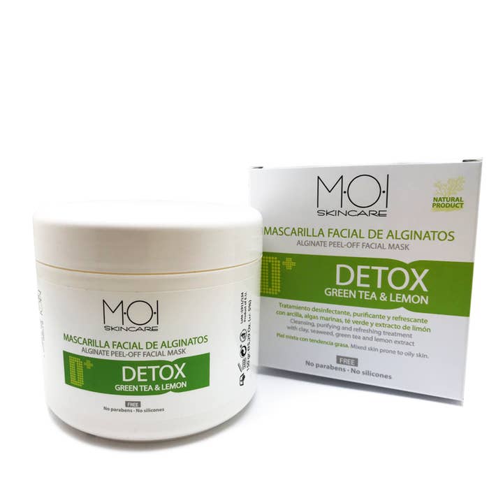 sesioMWorld - M·O·I Professional - Wholesale Skincare face mask - DETOX alginate face mask with green tea and ext