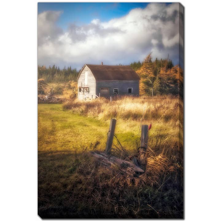 Morning Glow Grass Barn 2 38x60 Printed Canvas Wall Art for wholesale by Streamline Art