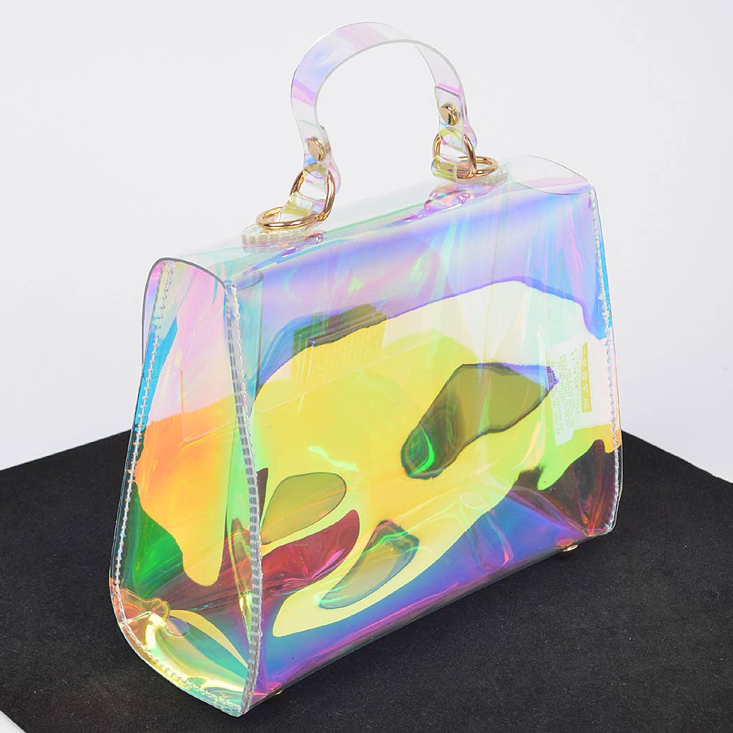 Multicolor Hologram Transparent Crossbody Bag for wholesale on Faire3