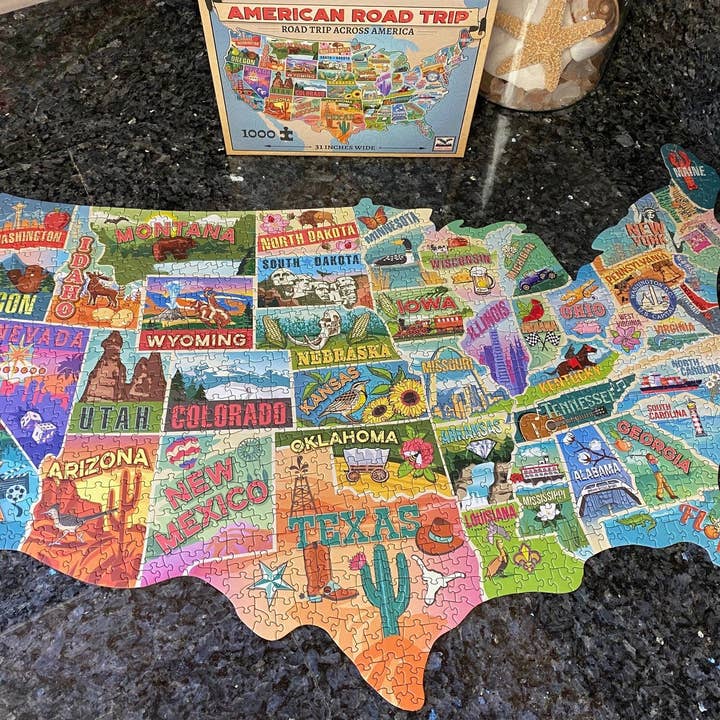 Wood Expressions - Wholesale Puzzle - Adult - American Roadtrip Jigsaw Puzzle - 1,000 Pieces4