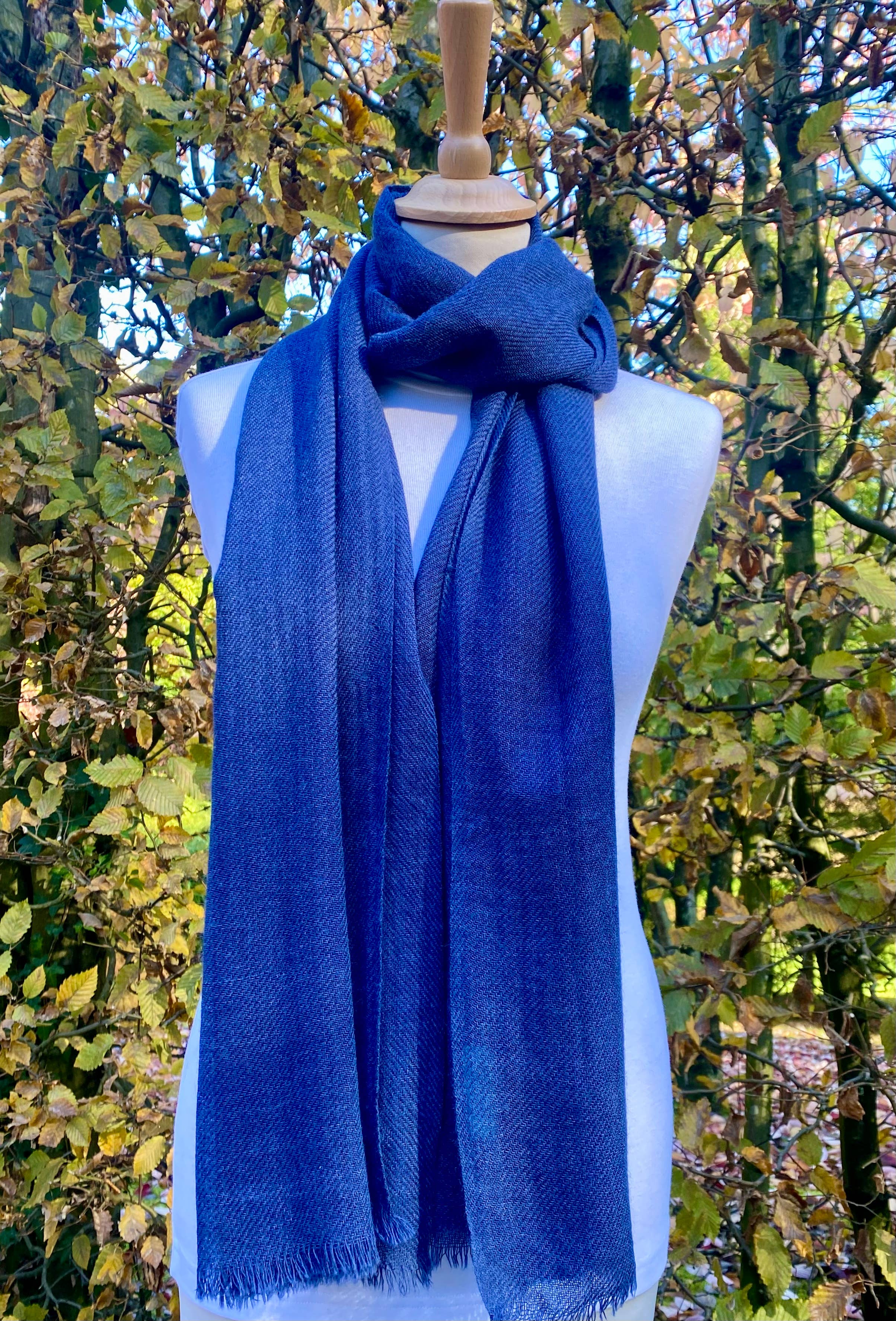 DIWALI PARIS - Wholesale Scarf - Unisex - CHAMBAL SCARF - BLUE - 70% WOOL / 30% NYLON1