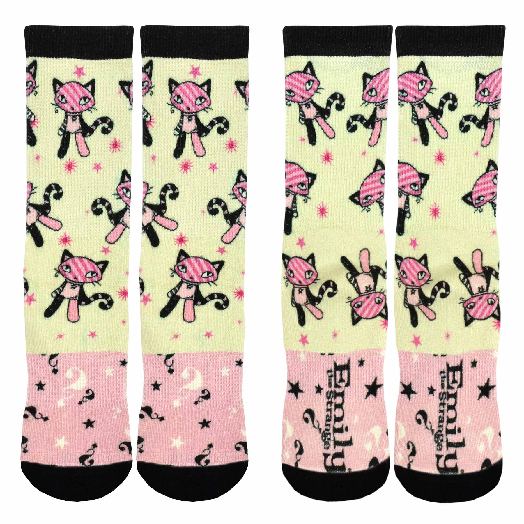 DoodleUS Inc - Wholesale Socks - Women's - Emily the Strange Women Character Printed half Cushion Socks19