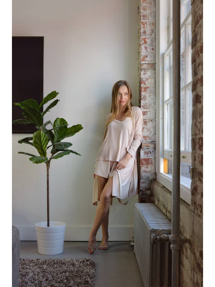 Earth Baby Outfitters - Wholesale Lounge Set - Women's - Beechwood 3 Piece Womens Loungewear and Robe Set5