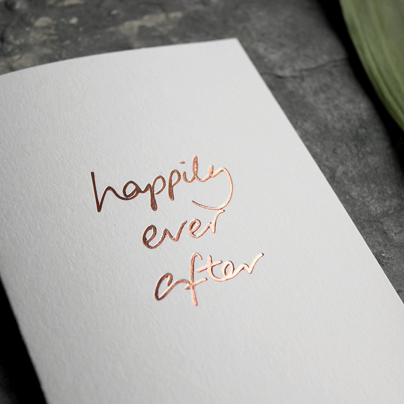 Text From A Friend - Wholesale Wedding Card - Happily Ever After - Hand Foiled Card1