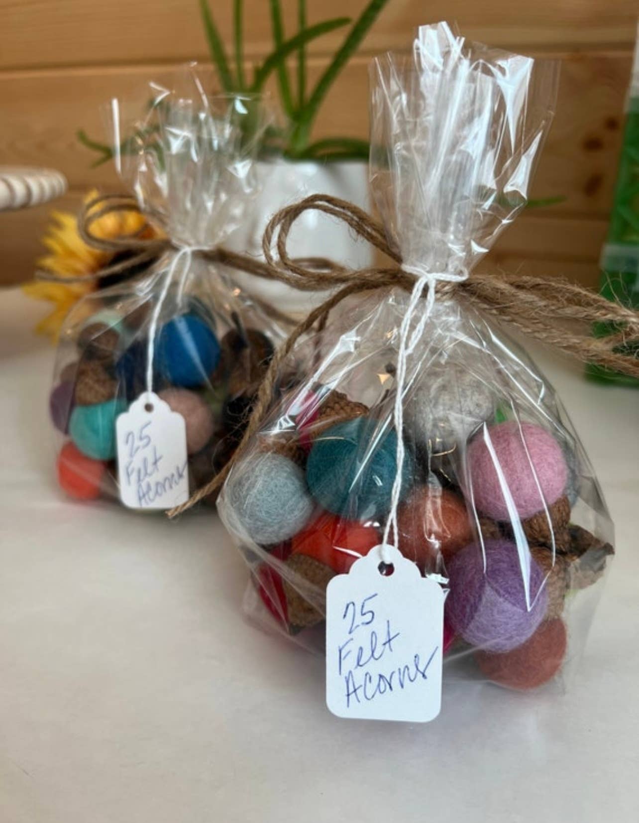 Leanne Bruce Co. - Wholesale Decorative Tabletop Object - Acorn Wool Felt Home Decor Real Caps Natural EO Diffuser8