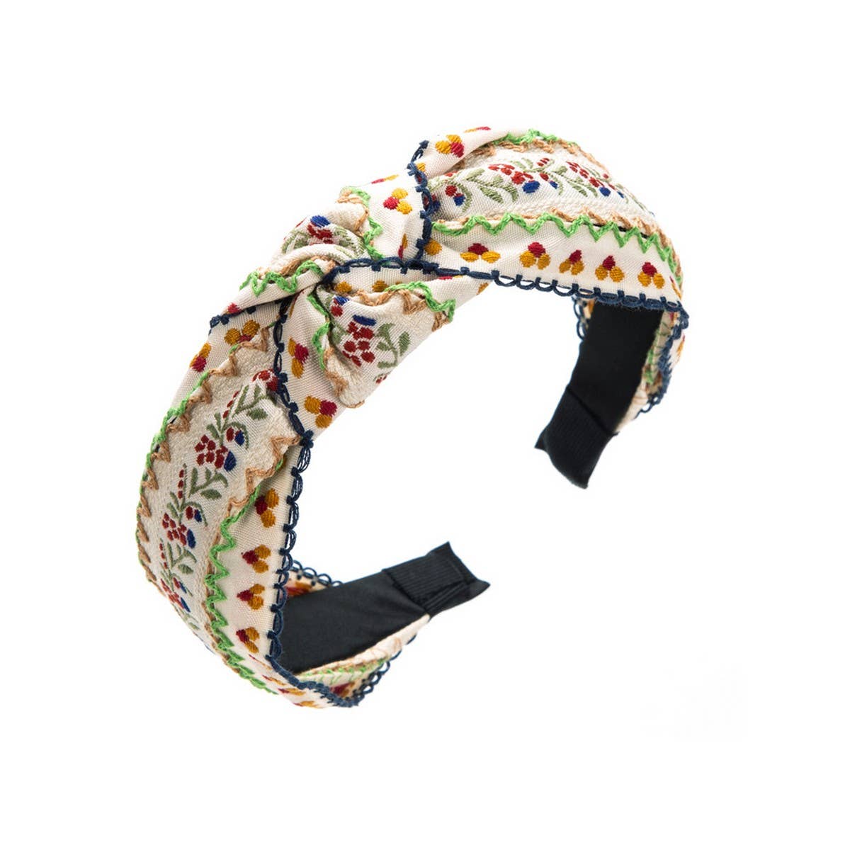ACCITY - Wholesale Fashion Headband - Women's - CROSS EMBROIDERY FASHION HEADBAND_CWAHA12531