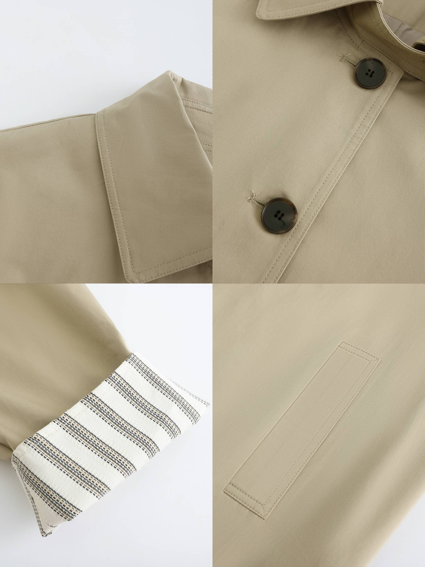 CUBIC - Wholesale Trenchcoat - Dames - Macintosh trenchcoat met gestreepte voering3