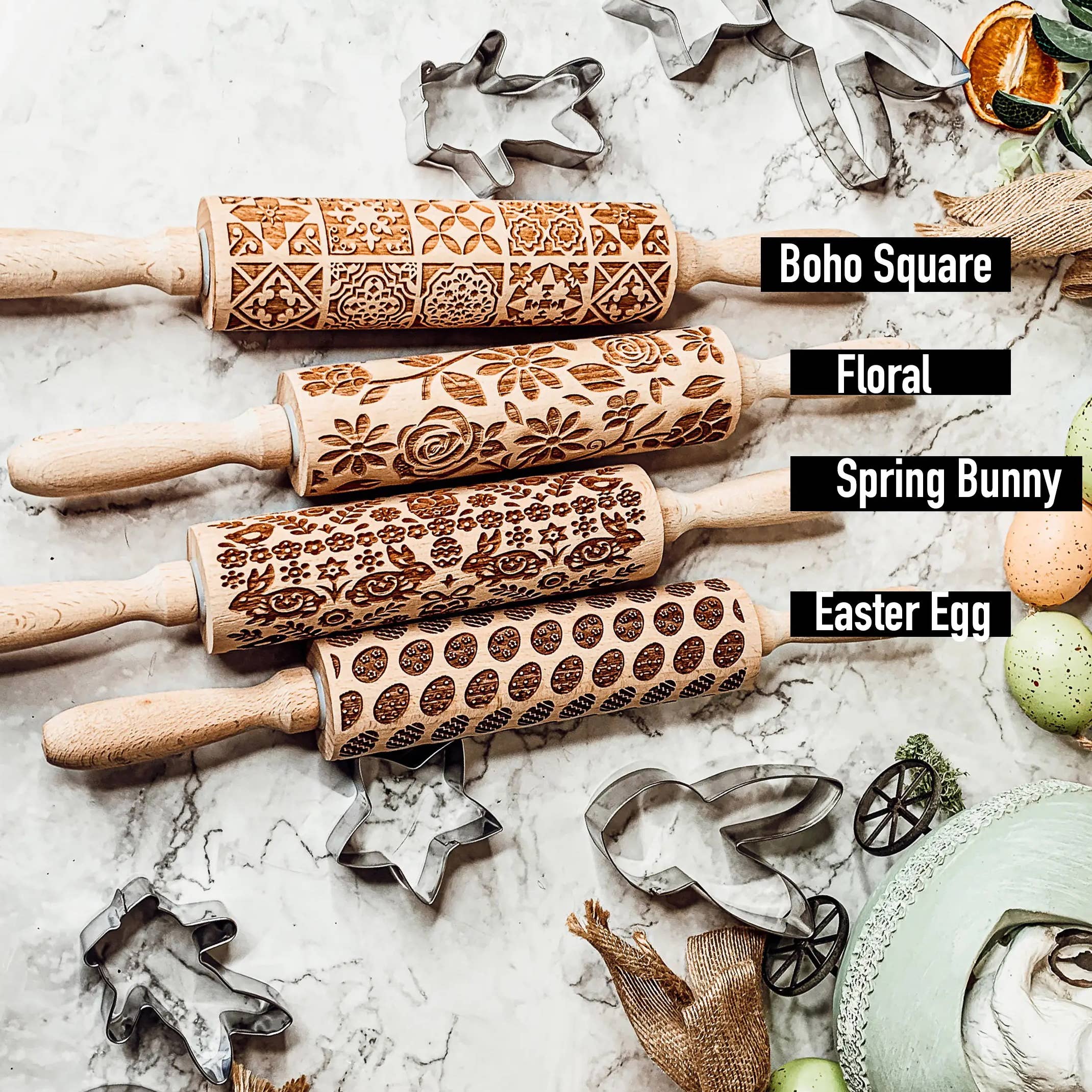 Gia Roma - Wholesale Rolling Pin - Christmas Baking Gift Set, Wooden Rolling Pins for Cookies1