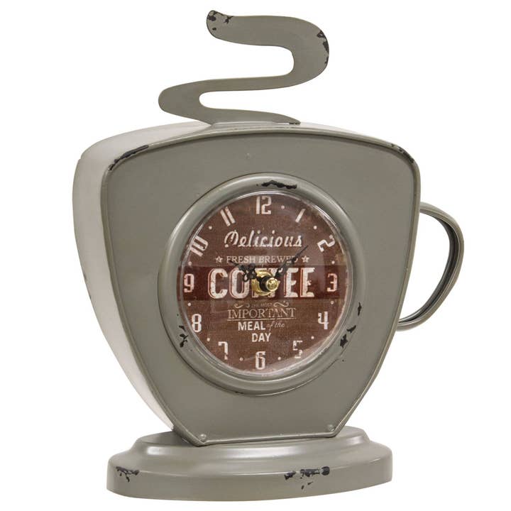 Vintage mörkgrå kaffeklocka för wholesale av CWI Gifts