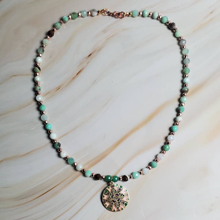 Gemstone Necklace: Australian Chrysoprase for wholesale by Thorneapple Designs