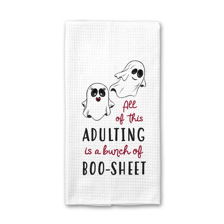 Canary Road - Wholesale Tea Towel - Halloween Funny Ghost Kitchen Towel, Fall Kitchen Decor