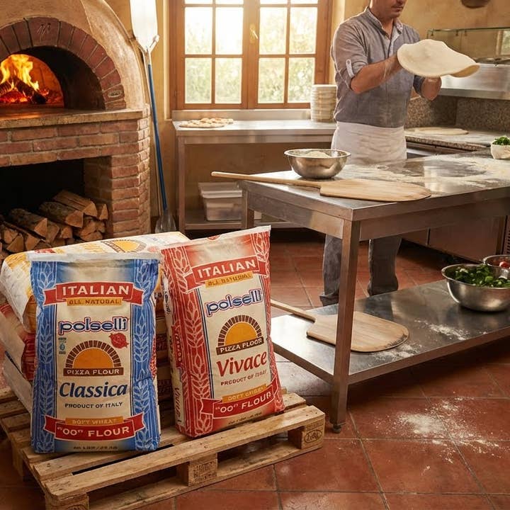 Wholesale Italian Food - Wholesale Flour - Polselli: Classica Tipo 00 Pizza Flour (Neapolitan) 55 lbs. Bag4