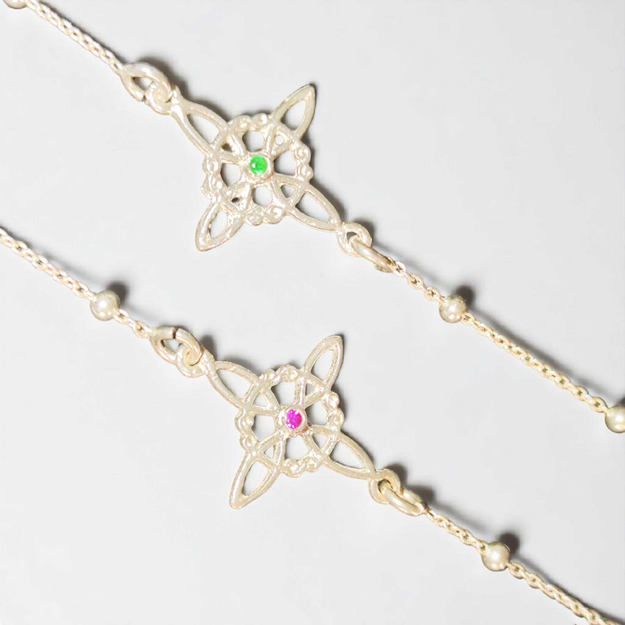 Magic Moon - Wholesale Charm/Dangle Bracelet - Witch's Knot Bracelet with Cubic Zirconia in Sterling Silver1