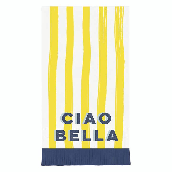 Santa Barbara Design Studio by Creative Brands - Wholesale Disposable Napkin - Fringed Paper Guest Napkins - Ciao Bella