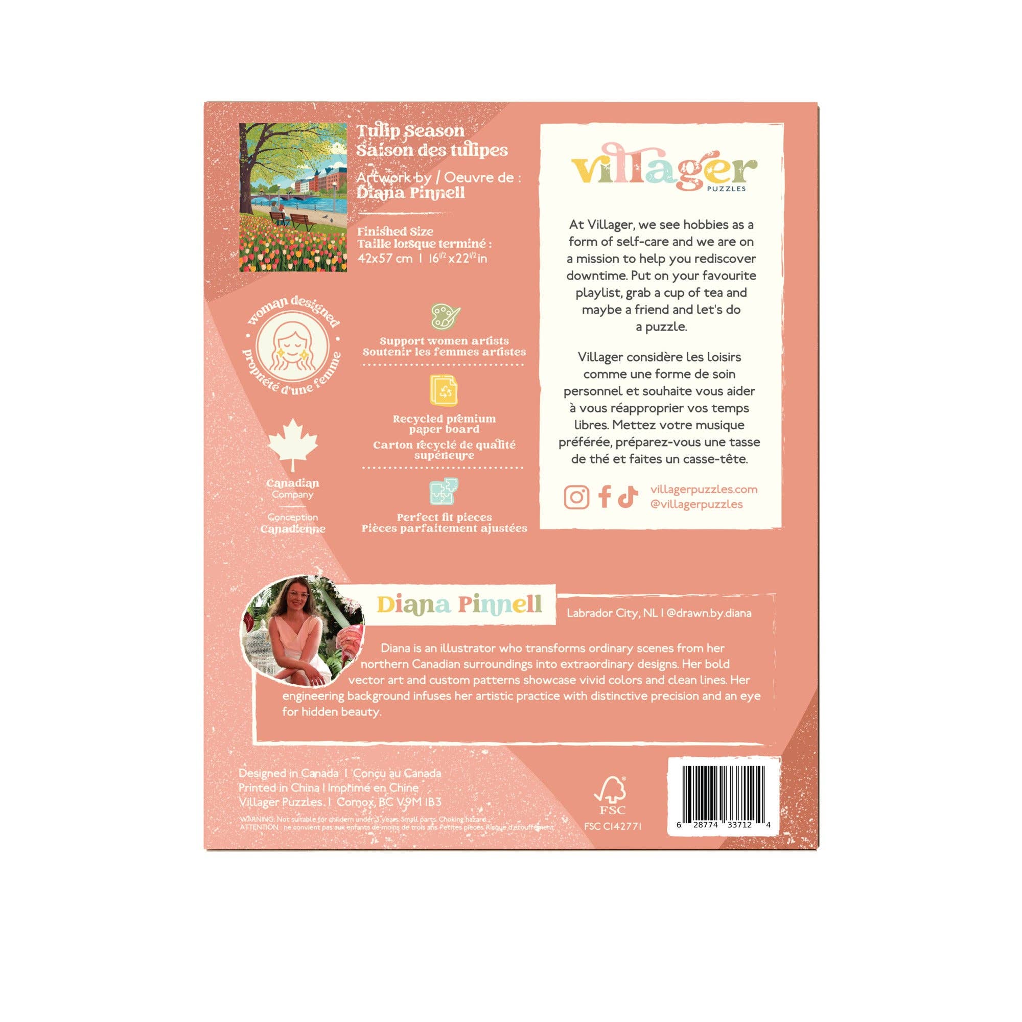 Villager Puzzles - Wholesale Puzzle - Adult - Tulip Season | 500-Piece Puzzle | Designed in Canada2