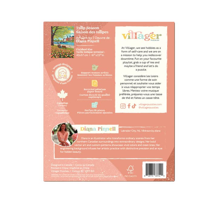 Villager Puzzles - Wholesale Puzzle - Adult - Tulip Season | 500-Piece Puzzle | Designed in Canada2