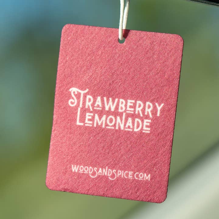 Strawberry Lemonade Car Air Freshener for wholesale by Woods & Spice