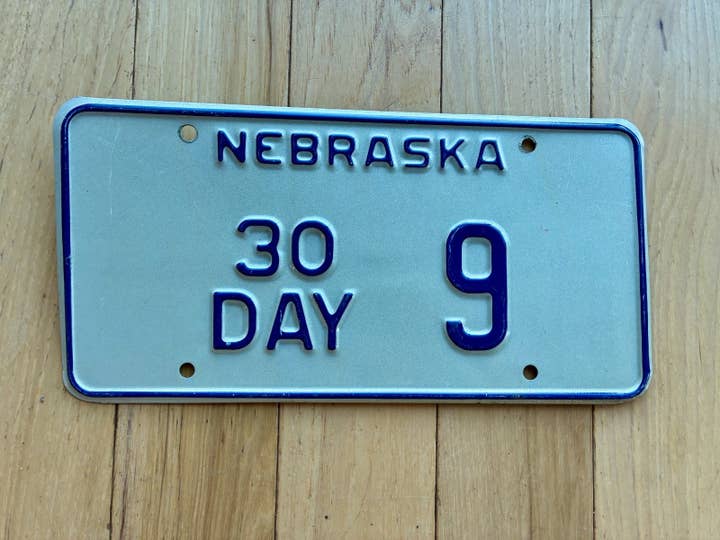 1984 Nebraska 30 Dagen Kentekenplaat - Laag Nummer voor wholesale door RusticPlates