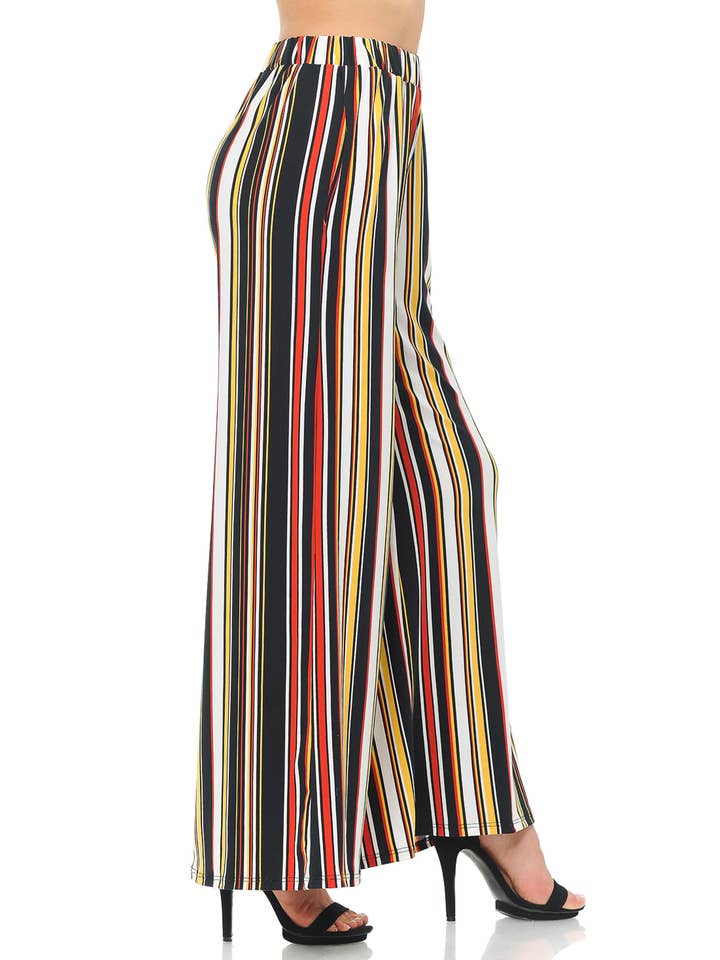 Allium - Vente Pantalon – femme - Pantalon Palazzo rayé avec poches2